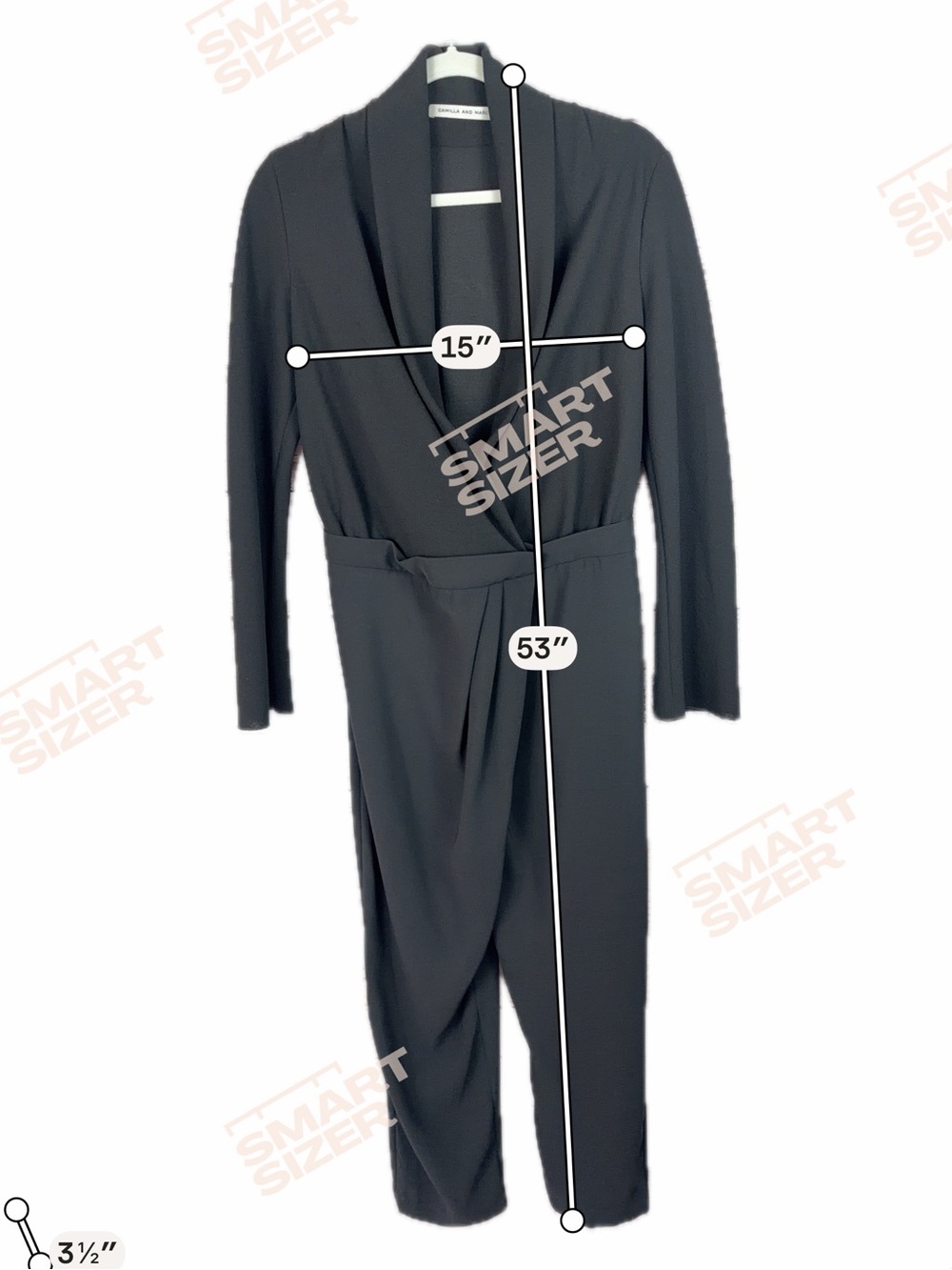 Camilla and Marc Black Wrap Front Belted Jumpsuit XS - Picture 6 of 6